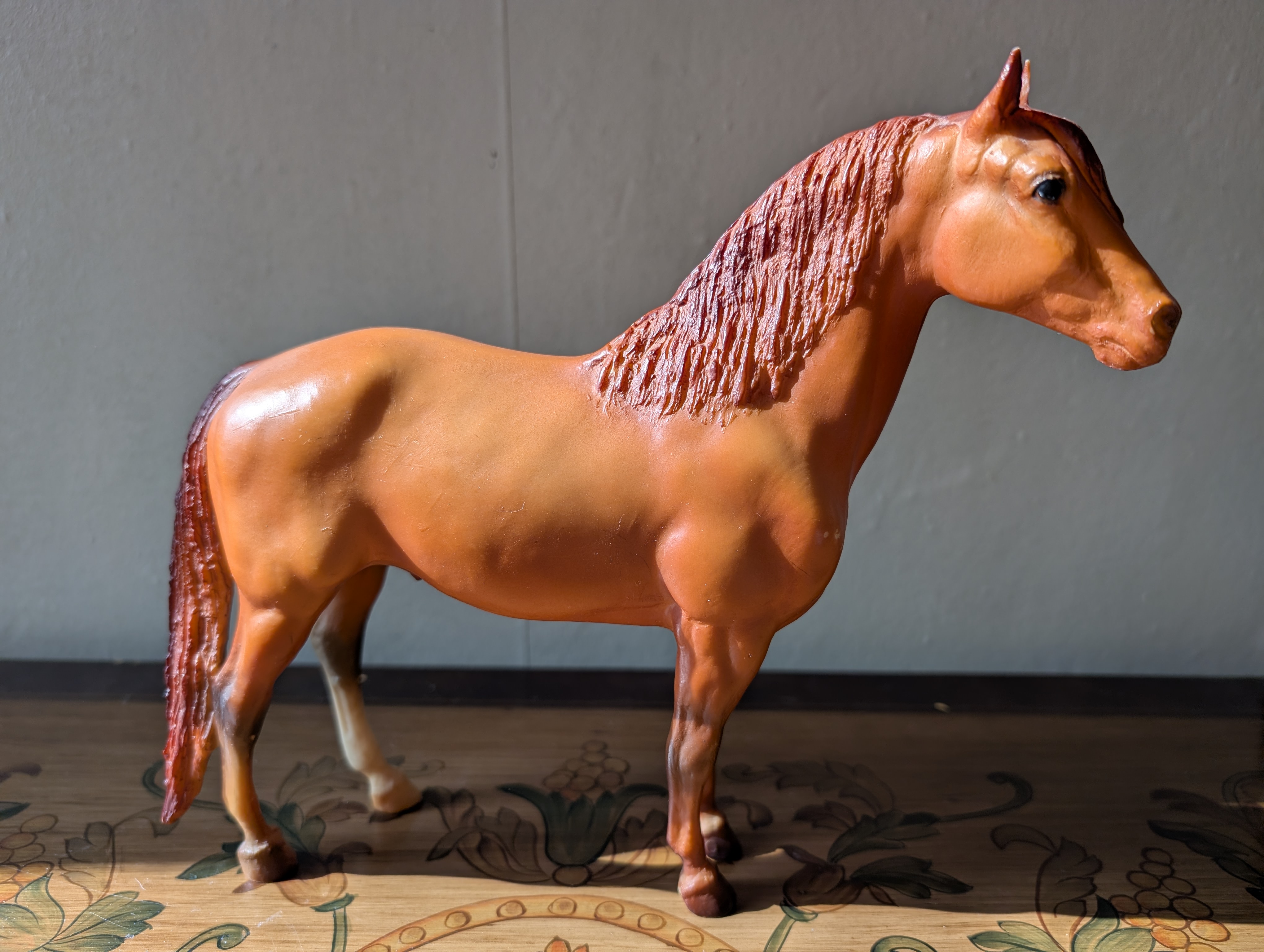 English Horse Collector's Set With Black Stallion and Indian Pony